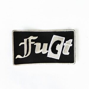 FUCT Streetwear Iron On Patch Vintage 1990's Woven Embroidery Skateboarding